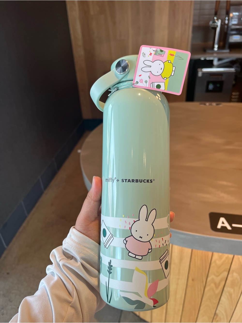 Miffy x Starbucks 27oz Water Bottle Limited Edition, Mint Green